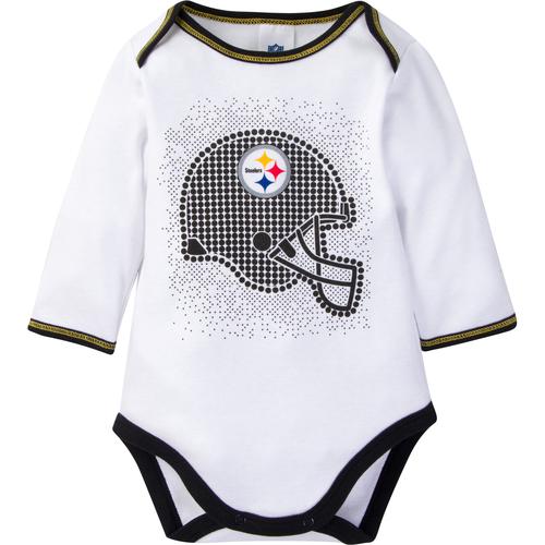 PITTSBURGH STEELERS NEWBORN 3-PIECE FOOTED PAJAMA SET