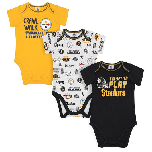 BODY PITTSBURGH STEELERS RECIÉN NACIDO PACK DE 3