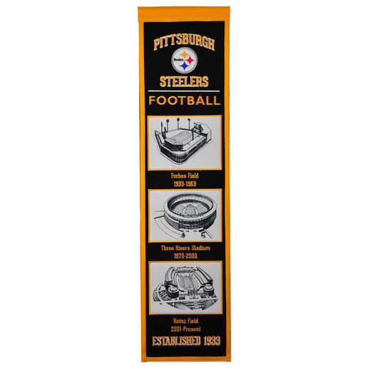 PITTSBURGH STEELERS STADIUM EVOLUTION BANNER