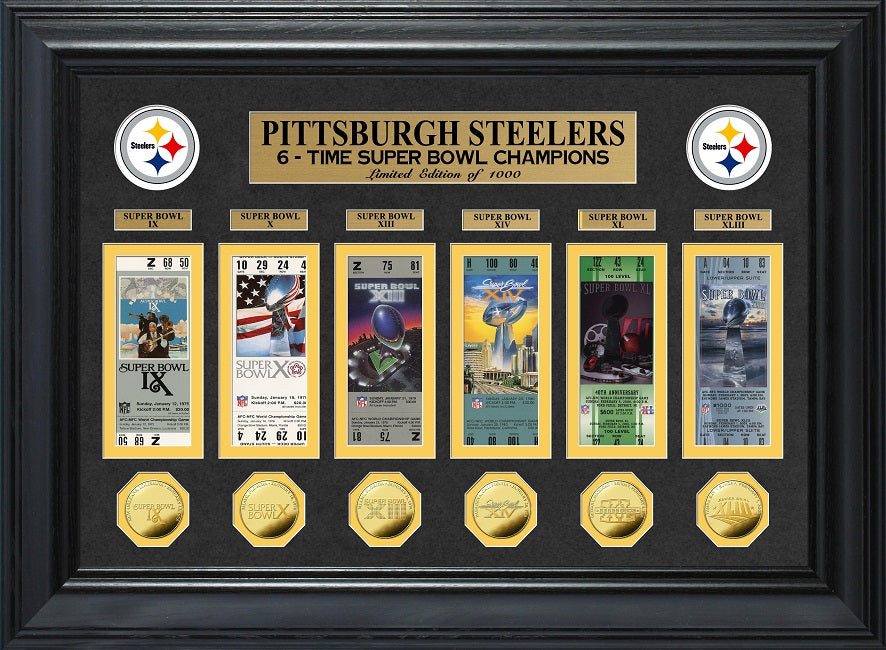 PITTSBURGH STEELERS SUPER BOWL CHAMPIONS DELUXE COIN TICKET COLLECTION