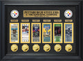 COLECCIÓN DE BOLETOS CON MONEDAS DELUXE DE LOS CAMPEONES DEL SUPER BOWL DE LOS PITTSBURGH STEELERS