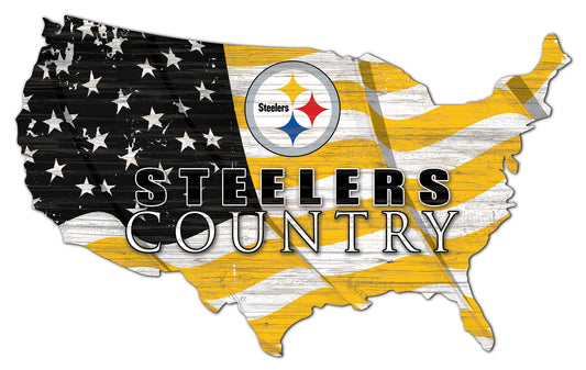 PITTSBURGH STEELERS EE. UU. FORMA DE RECORTE DE LA BANDERA 