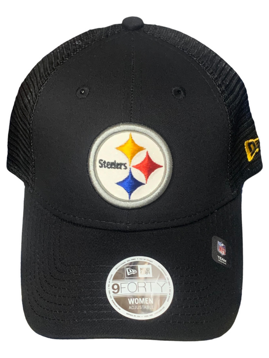 PITTSBURGH STEELERS WOMEN'S LOGO SPARKLE 9FORTY ADJUSTABLE SNAP HAT