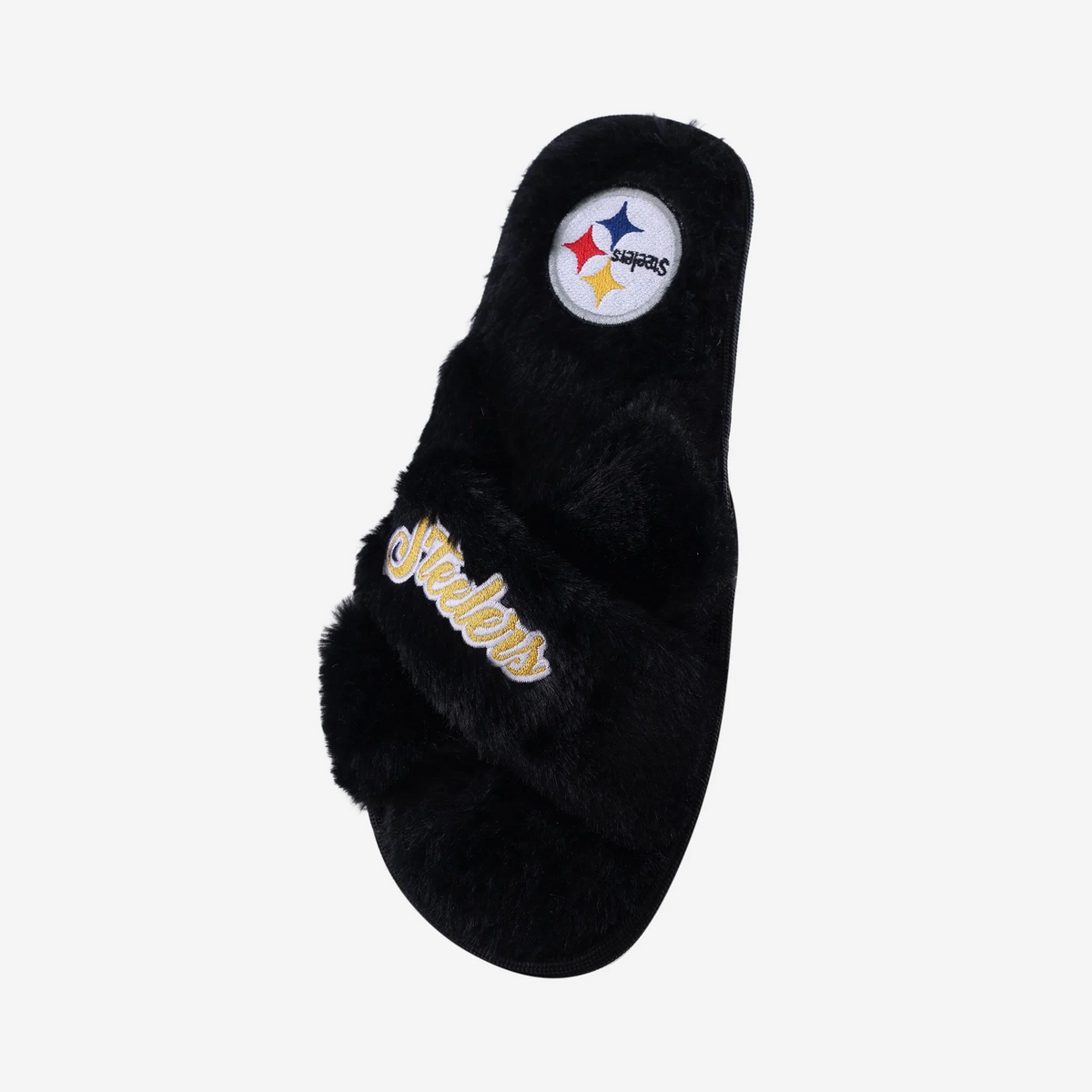 PITTSBURGH STEELERS WOMEN'S SCRIPT CROSS SLIPPERS