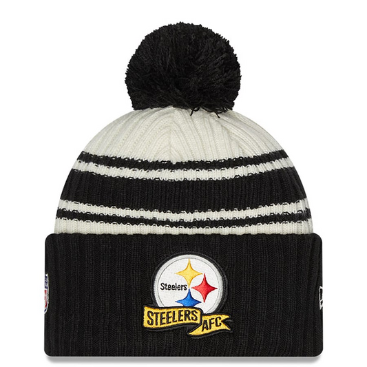 PITTSBURGH STEELERS YOUTH 2022 SIDELINE SPORT CUFFED POM KNIT