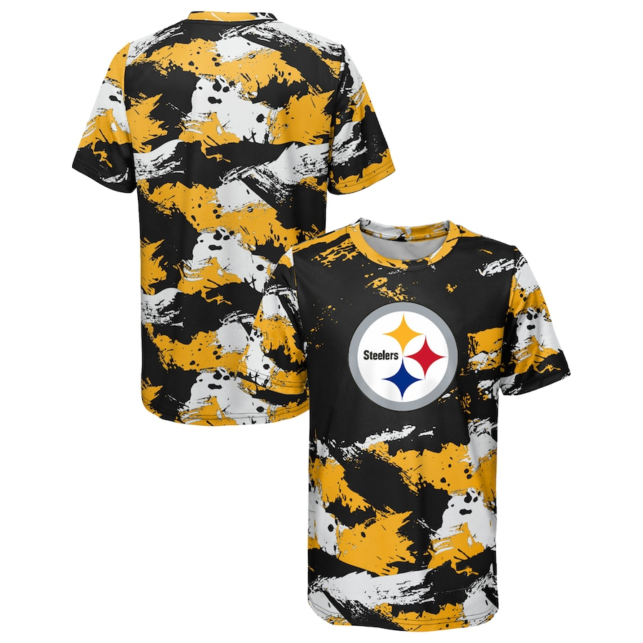 PITTSBURGH STEELERS YOUTH CROSS PATTERN T-SHIRT