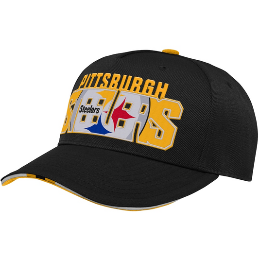 PITTSBURGH STEELERS YOUTH ON TREND PRECURVED SNAPBACK