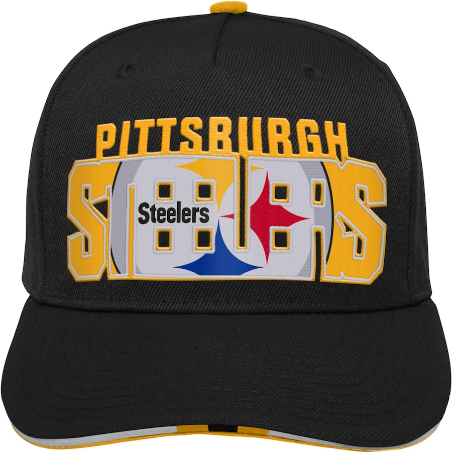 PITTSBURGH STEELERS YOUTH ON TREND PRECURVED SNAPBACK