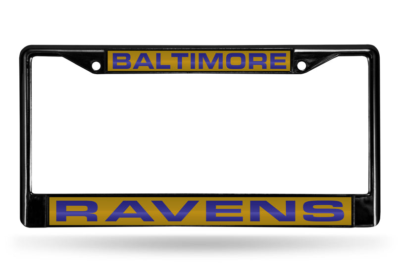 MARCO DE MATRÍCULA LASER NEGRO BALTIMORE RAVENS