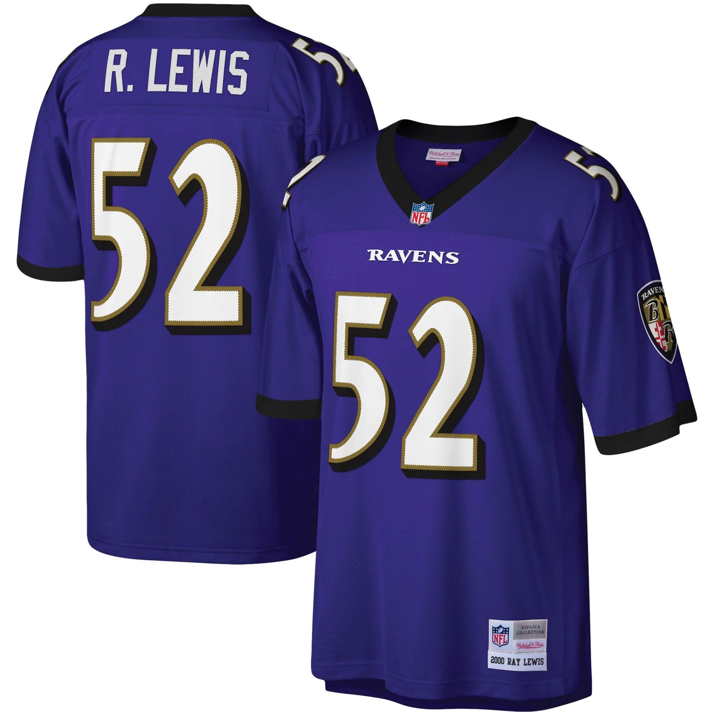 RAY LEWIS BALTIMORE RAVENS MENS MITCHELL & NESS PREMIER JERSEY