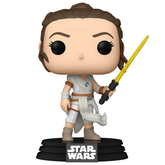 REY WITH YELLOW LIGHTSABER FUNKO POP VINYL