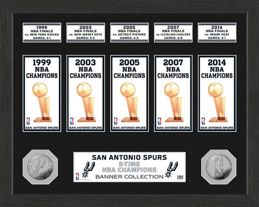 SAN ANTONIO SPURS BANNER COLLECTION PHOTO