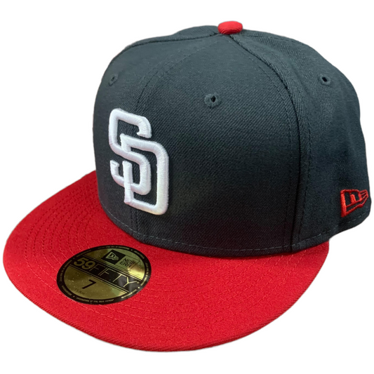 GORRO AJUSTADO SAN DIEGO PADRES 2-TONOS COLOR PACK 59FIFTY - CARBÓN/ ROJO