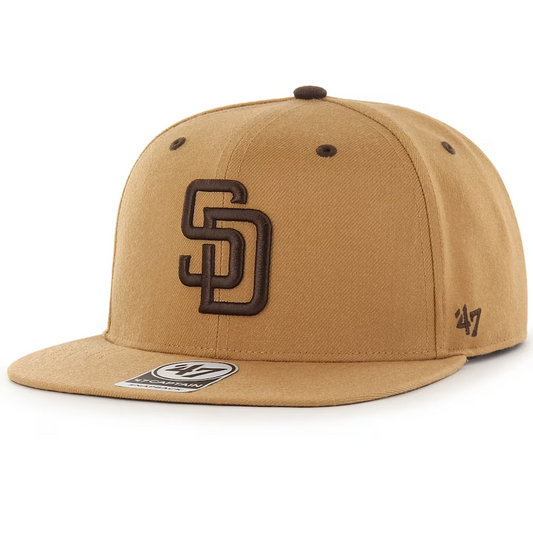 GORRA AJUSTABLE SNAPBACK MARCA CAPITÁN 47' SAN DIEGO PADRES - CAMEL