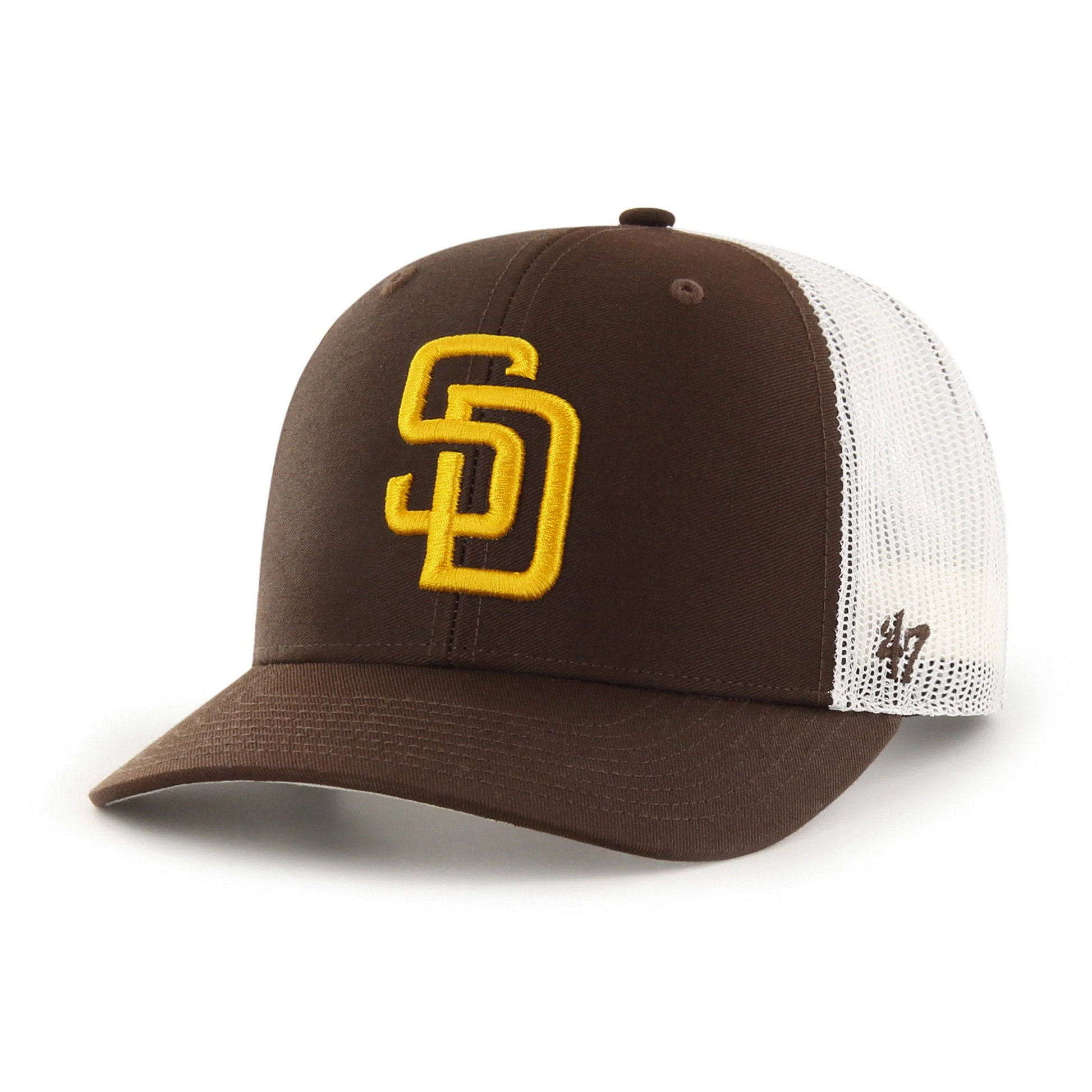 SAN DIEGO PADRES 47 BRAND TRUCKER SNAPBACK HAT JR S SPORTS