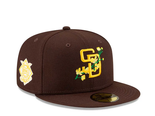 SAN DIEGO PADRES BLOOM SIDEPATCH 59FIFTY FITTED HAT
