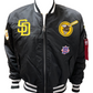 SAN DIEGO PADRES MEN'S ALPHA INDUSTRIES REVERSIBLE BOMBER JACKET