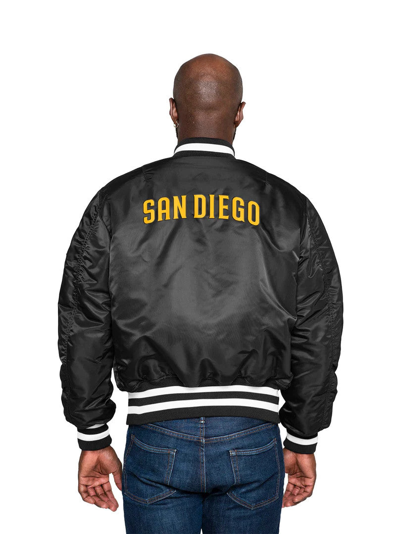 CHAQUETA BOMBER REVERSIBLE ALPHA INDUSTRIES PARA HOMBRE SAN DIEGO PADRES