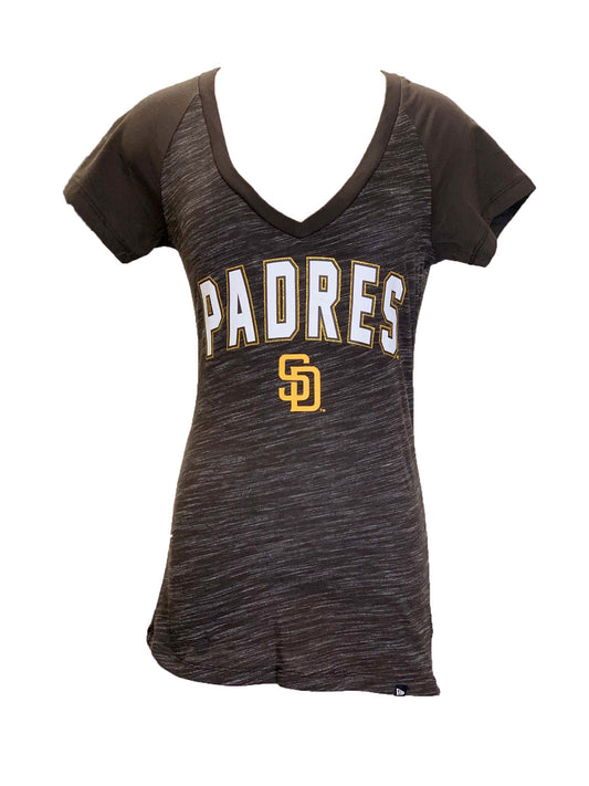 CAMISETA CON NOMBRE EN FRONTERA DE ALUMINIO PARA MUJER SAN DIEGO PADRES