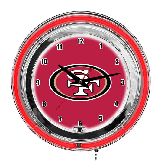 SAN FRANCISCO 49ERS 14" NEON CLOCK