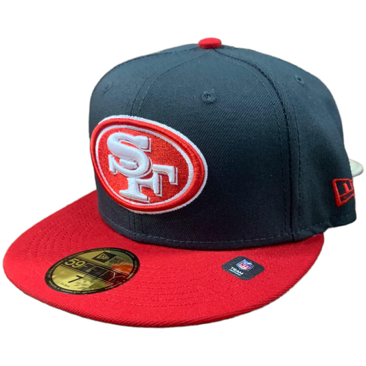 SAN FRANCISCO 49ERS 2-TONE COLOR PACK 59FIFTY FITTED HAT - CHARCOAL/ RED
