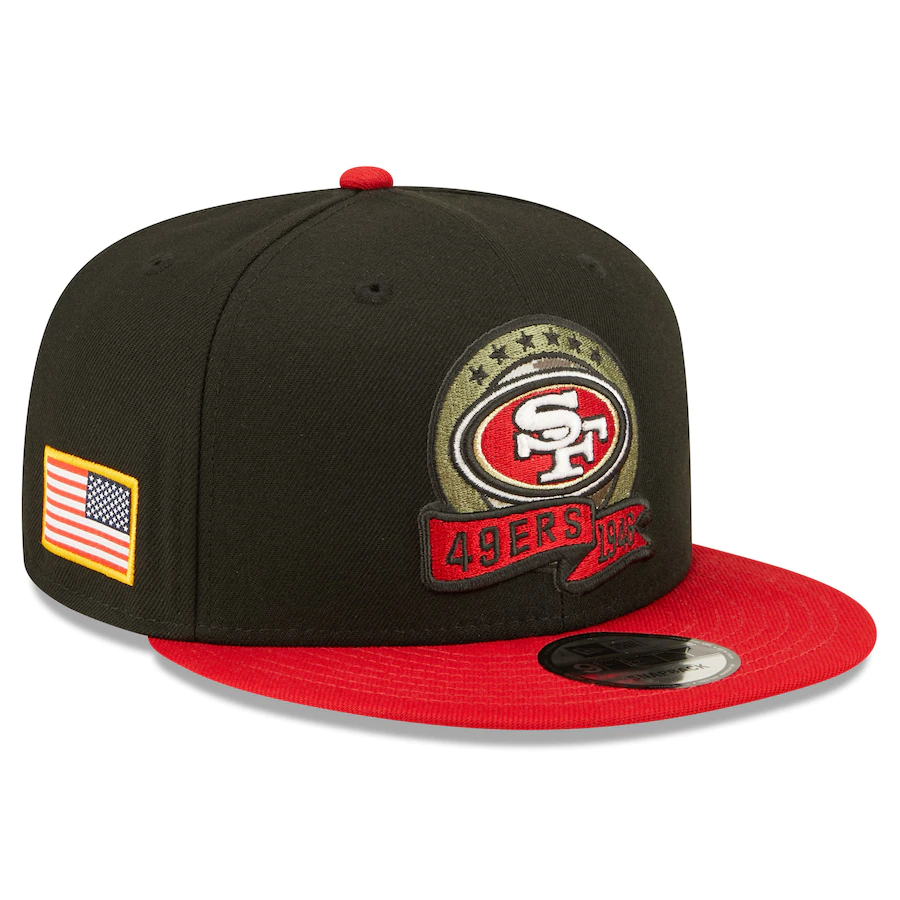 SAN FRANCISCO 49ERS 2022 SALUDO AL SERVICIO 9FIFTY GORRA SNAPBACK