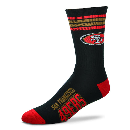 SAN FRANCISCO 49ERS 4 STRIPE DEUCE SOCKS