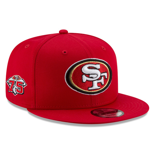 SAN FRANCISCO 49ERS 75 ANIVERSARIO PARCHE LATERAL 9FIFTY SNAPBACK