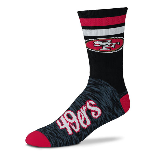 SAN FRANCISCO 49ERS BLACK SCRIPT SOCKS