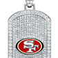 SAN FRANCISCO 49ERS BLING DOG TAG NECKLACE