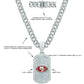 SAN FRANCISCO 49ERS BLING DOG TAG NECKLACE