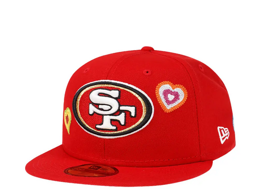 SAN FRANCISCO 49ERS CHAINSTITCH HEART 59FIFTY FITTED HAT