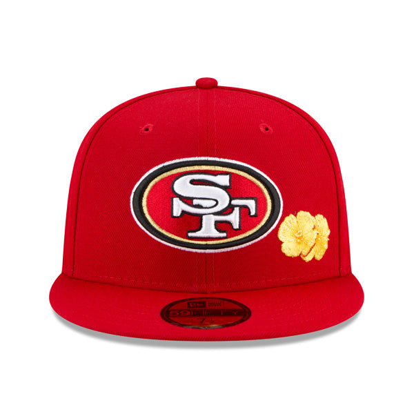 San Francisco 49ers Retro Patch 59FIFTY Fitted Hat - Cream/ Red 23 C/RED / 7 3/8