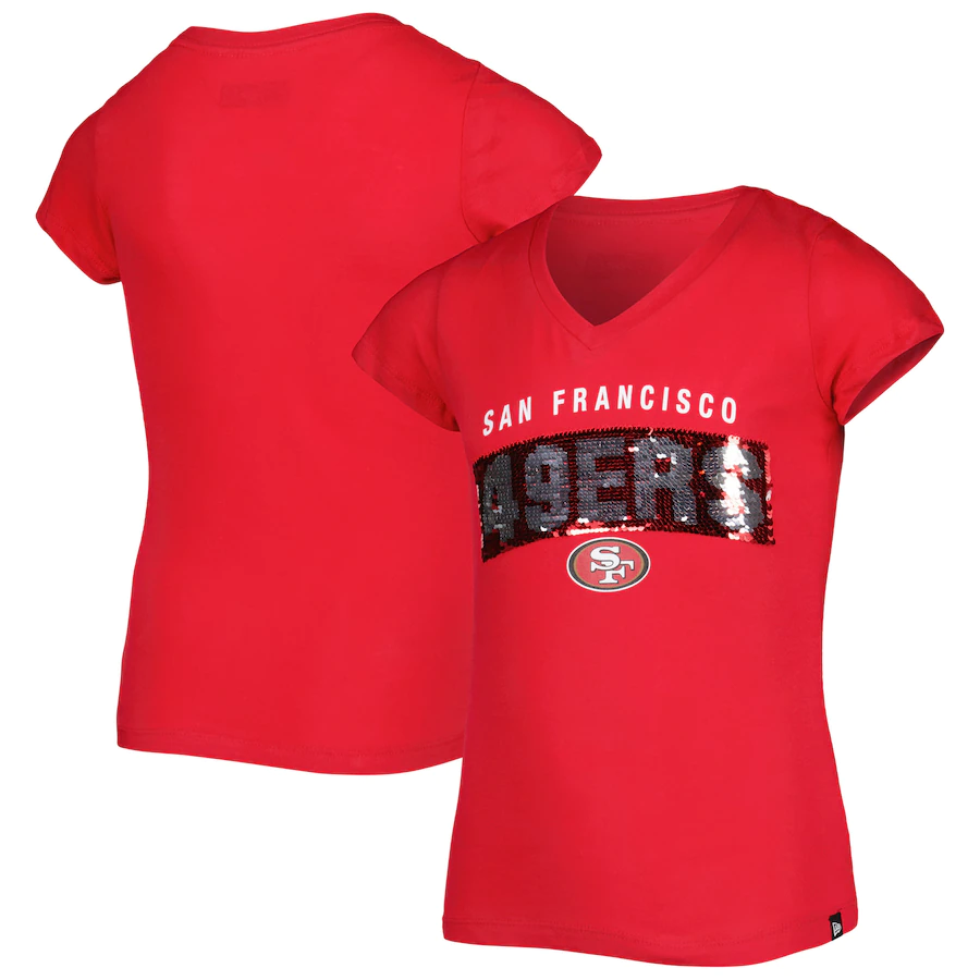 CAMISETA CON LENTEJUELAS NIÑA SAN FRANCISCO 49ERS