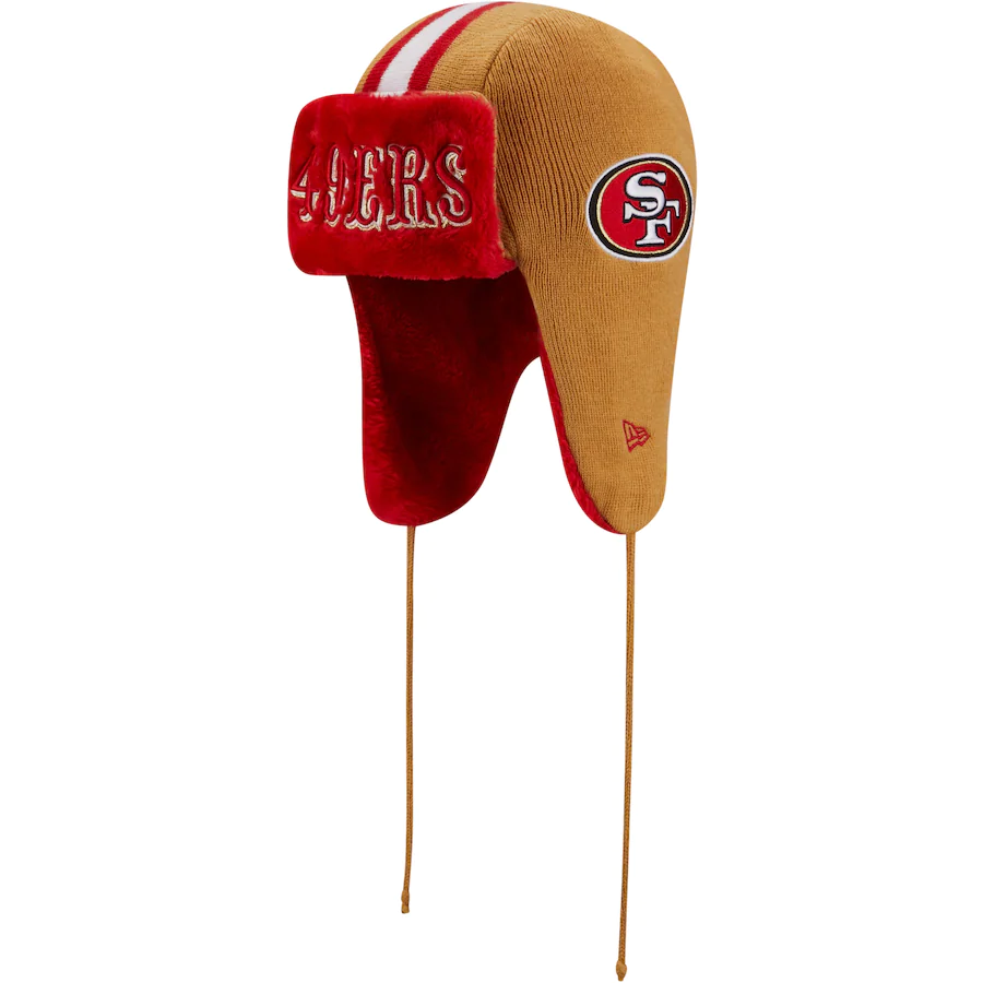 SAN FRANCISCO 49ERS HELMET HEAD TRAPPER BEANIE HAT