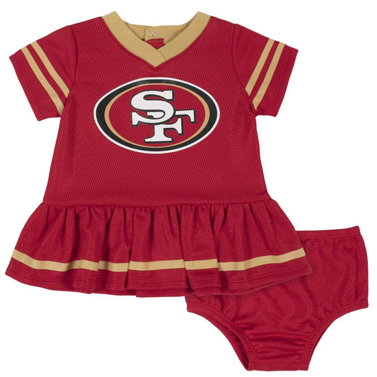 JUEGO DE VESTIDO Y PAÑAL PARA BEBÉ SAN FRANCISCO 49ERS