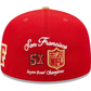 SAN FRANCISCO 49ERS LETTERMAN 59FIFTY FITTED HAT - RED/GOLD