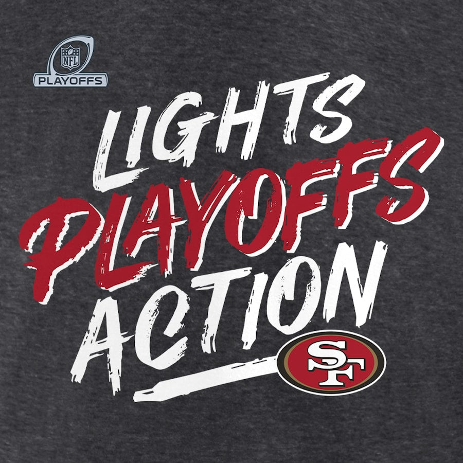 SAN FRANCISCO 49ERS MEN'S 2021 PLAYOFF BOUND LIGHTS ACTION T-SHIRT