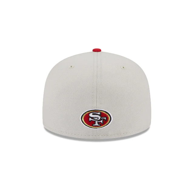 Men's New Era Stone/Scarlet San Francisco 49ers 2023 NFL Draft on Stage 59FIFTY Fitted Hat