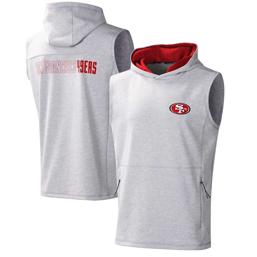 SAN FRANCISCO 49ERS MEN'S ACTION SLEEVELESS HOODIE