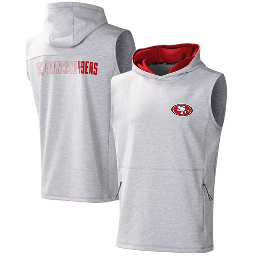 SAN FRANCISCO 49ERS MEN'S ACTION SLEEVELESS HOODIE
