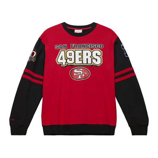 SAN FRANCISCO 49ERS MEN'S ALL OVER CREWNECK SWEATER 2.0