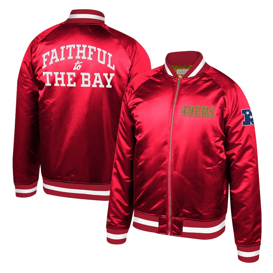 CHAQUETA DE SATÉN PARA HOMBRE FIEL A LA BAHÍA DE SAN FRANCISCO 49ERS