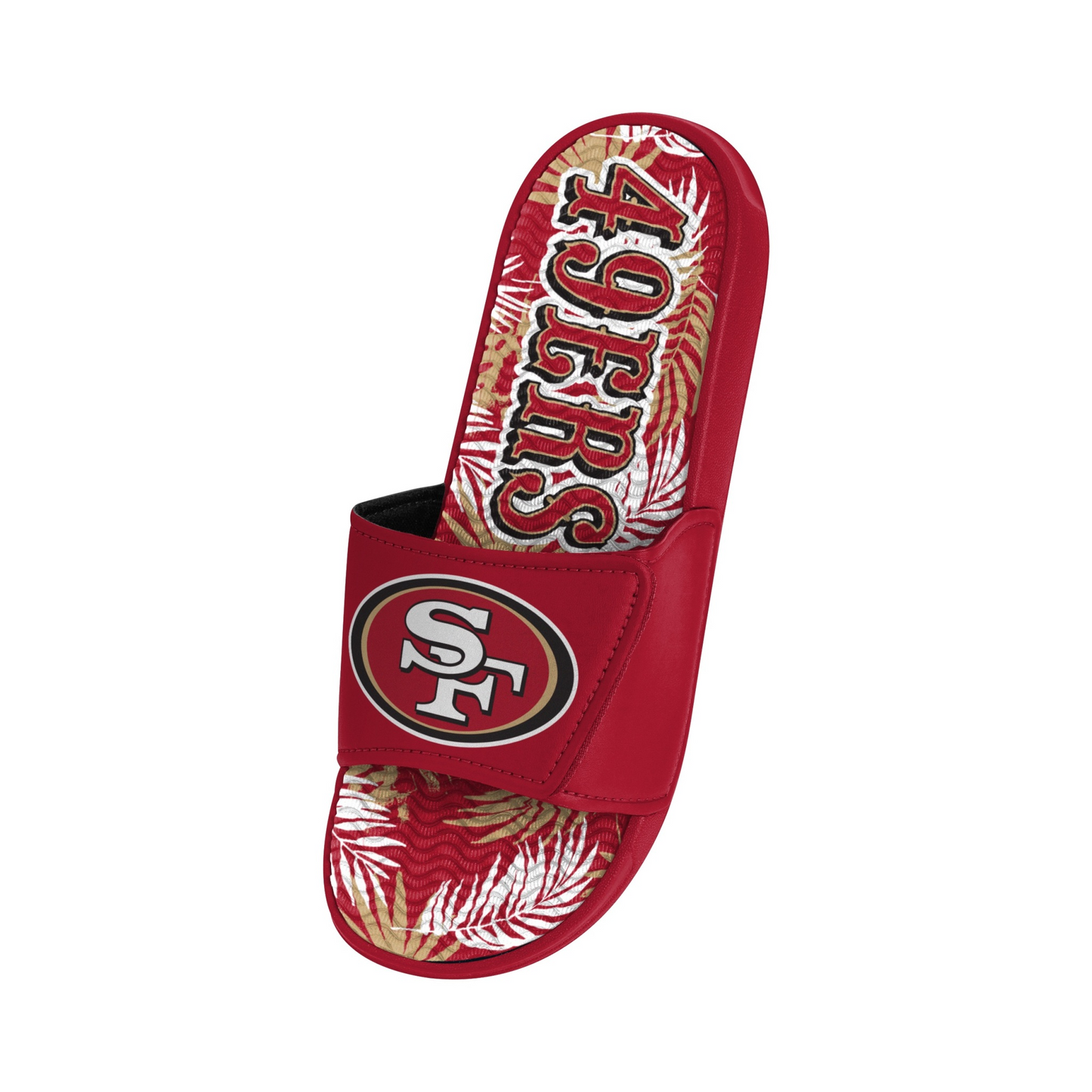 SAN FRANCISCO 49ERS MEN'S FLORAL GEL SLIDES