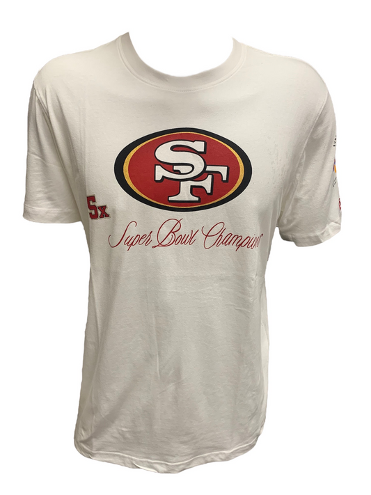 SAN FRANCISCO 49ERS MEN'S HISTORIC CHAMPS TEE - WHITE