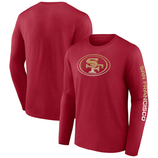 CAMISETA DE MANGA LARGA CON SIGNO TRANSPARENTE DE SAN FRANCISCO 49ERS PARA HOMBRE