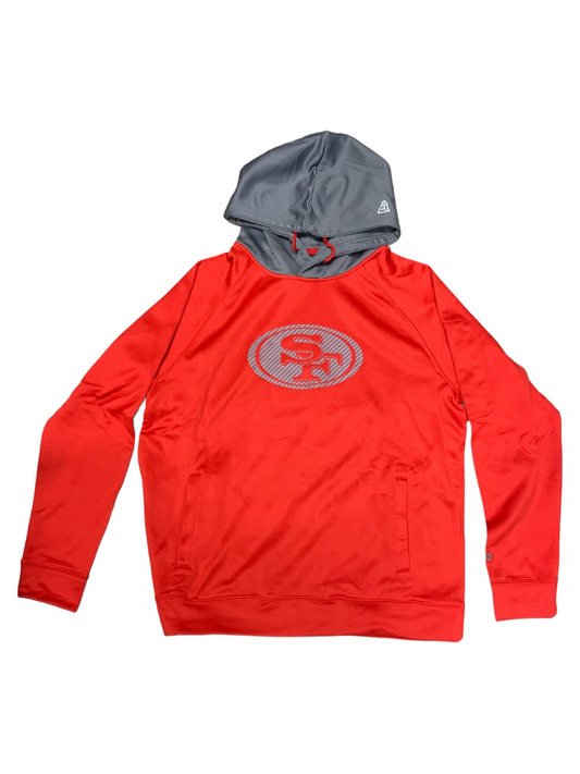 SAN FRANCISCO 49ERS MEN'S SHADOW TECH PULLOVER HOODIE SWEATSHIRT