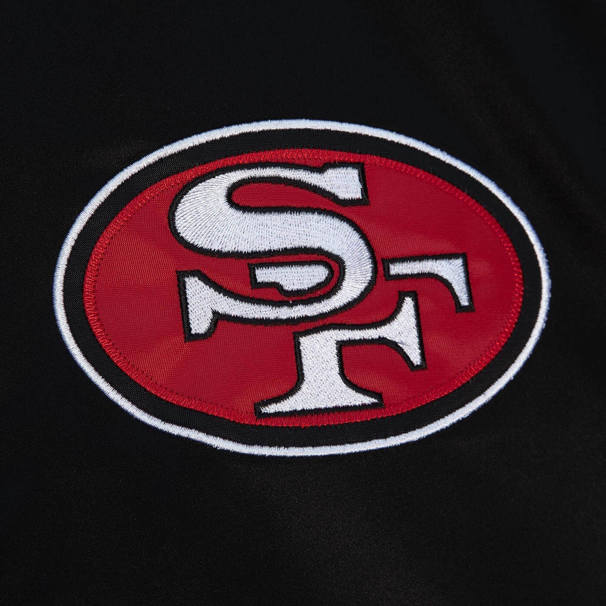 CHAQUETA DE SATÉN VARSITY DEL EQUIPO ORIGINS DE SAN FRANCISCO 49ERS PARA HOMBRE