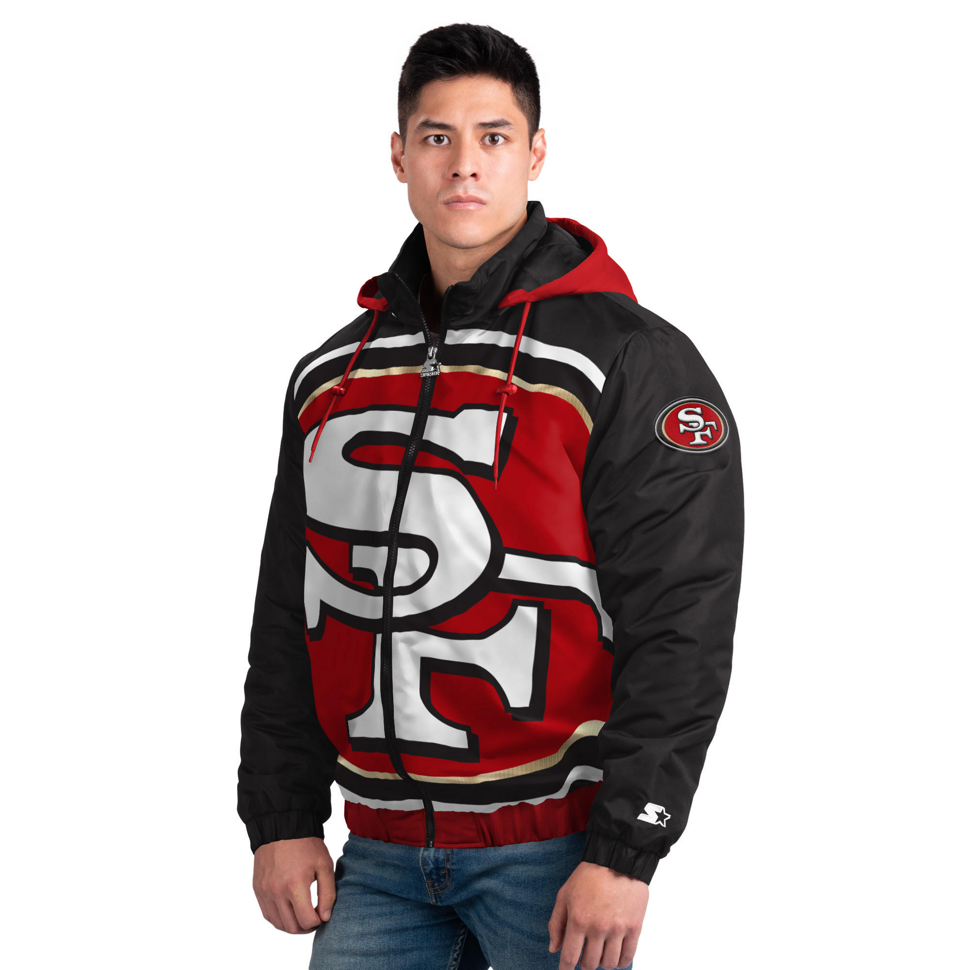 SAN FRANCISCO 49ERS MEN'S TRIPLE DOUBLE JACKET – JR'S SPORTS SAN FRANCISCO 49ERS MEN'S TRIPLE DOUBLE JACKET – JR'S SPORTS