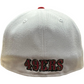 SAN FRANCISCO 49ERS STATE 59FIFTY FITTED HAT - WHITE/RED